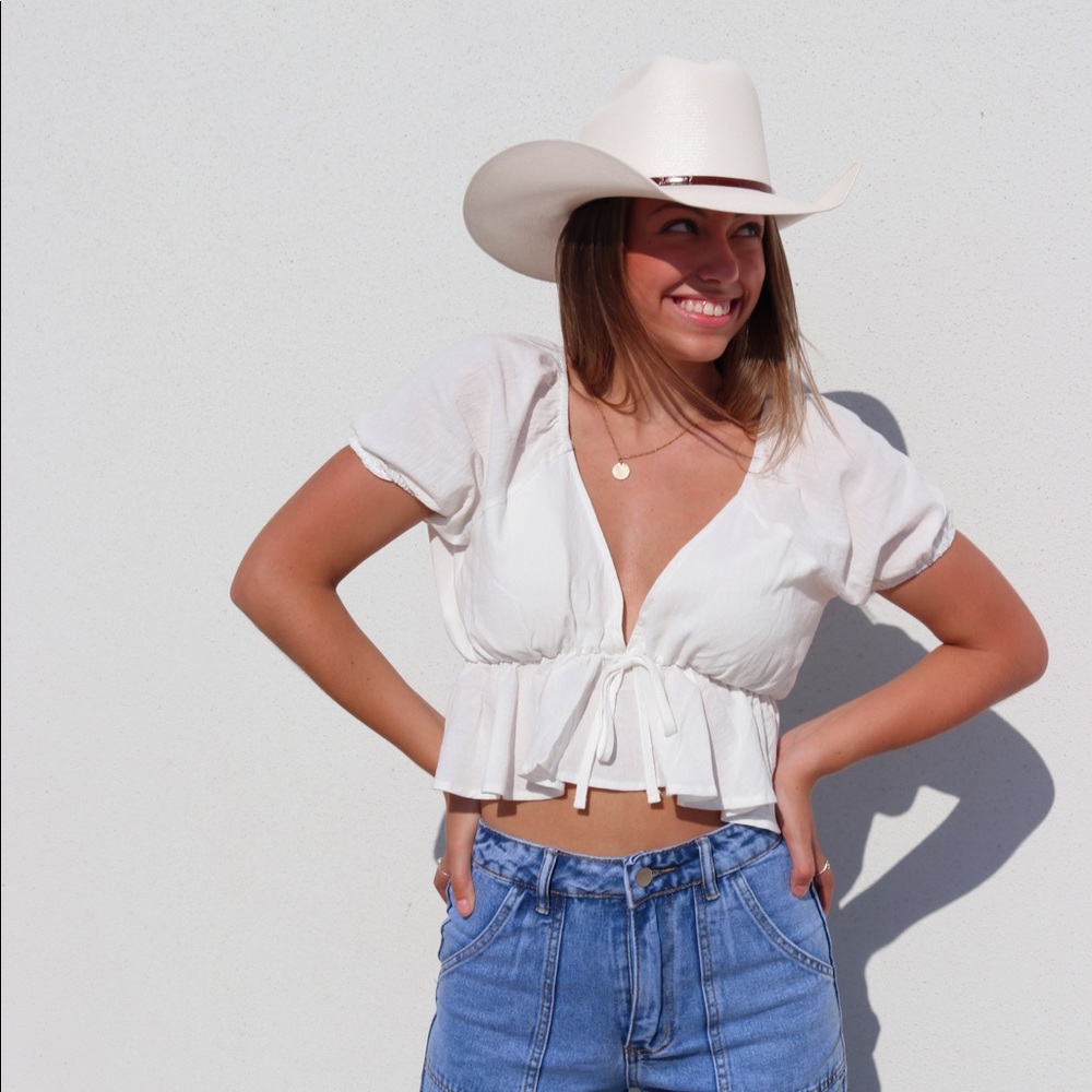 White Crop Top